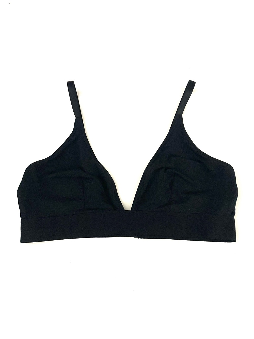 Negative Whipped Wireless Triangle Bra in Black Size 4
